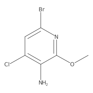 6-Bromo-4-chloro-2-methoxy-3-pyridinamine结构式