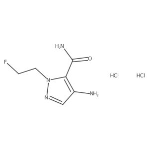 4-Amino-1-(2-fluoroethyl)-1H-pyrazole-5-carboxamide dihydrochloride Structure