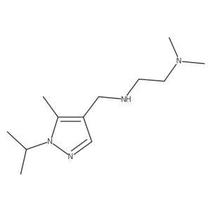 [2-(dimethylamino)ethyl]({[5-methyl-1-(propan-2-yl)-1H-pyrazol-4-yl]methyl})amine结构式