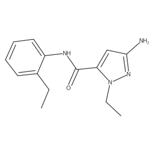 3-amino-1-ethyl-N-(2-ethylphenyl)-1H-pyrazole-5-carboxamide Structure