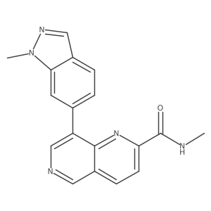 N-methyl-8-(1-methylindazol-6-yl)-1,6-naphthyridine-2-carboxamide Structure