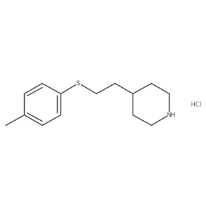 4-{2-[(4-Methylphenyl)sulfanyl]ethyl}piperidine hydrochloride Structure