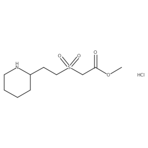 Methyl 2-([2-(piperidin-2-YL)ethyl]sulfonyl)acetate hydrochloride结构式