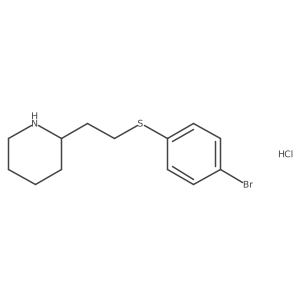 2-(2-[(4-Bromophenyl)sulfanyl]ethyl)piperidine hydrochloride结构式