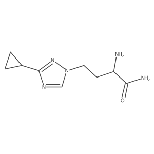2-amino-4-(3-cyclopropyl-1H-1,2,4-triazol-1-yl)butanamide Structure