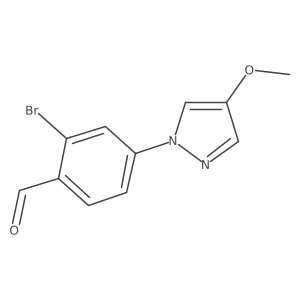 2-bromo-4-(4-methoxy-1H-pyrazol-1-yl)benzaldehyde Structure