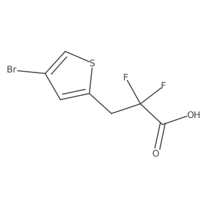 3-(4-Bromothiophen-2-yl)-2,2-difluoropropanoic acid Structure