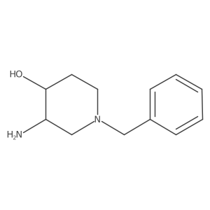 Rac-(3r,4r)-3-amino-1-benzylpiperidin-4-ol结构式