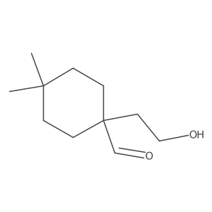 1-(2-Hydroxyethyl)-4,4-dimethylcyclohexane-1-carbaldehyde Structure
