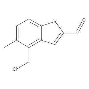 Benzo[b]thiophene-2-carboxaldehyde, 4-(chloromethyl)-5-methyl- Structure