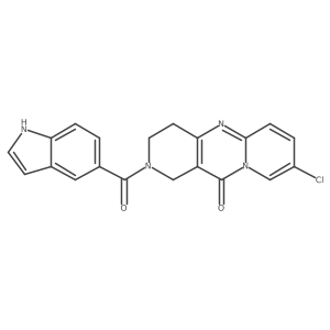 8-chloro-2-(1H-indole-5-carbonyl)-3,4-dihydro-1H-dipyrido[1,2-a:4',3'-d]pyrimidin-11(2H)-one结构式