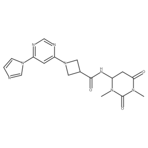 N-(1,3-dimethyl-2,6-dioxo-1,3-diazinan-4-yl)-1-(6-imidazol-1-ylpyrimidin-4-yl)azetidine-3-carboxamide Structure