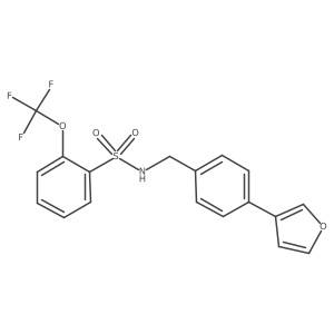 N-(4-(furan-3-yl)benzyl)-2-(trifluoromethoxy)benzenesulfonamide结构式