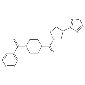 (3-(1,2,4-Oxadiazol-3-yl)pyrrolidin-1-yl)(1-benzoylpiperidin-4-yl)methanone Structure