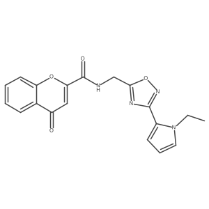 N-((3-(1-ethyl-1H-pyrrol-2-yl)-1,2,4-oxadiazol-5-yl)methyl)-4-oxo-4H-chromene-2-carboxamide Structure