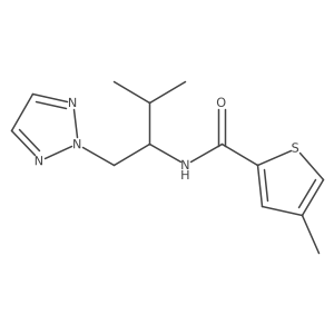 4-methyl-N-(3-methyl-1-(2H-1,2,3-triazol-2-yl)butan-2-yl)thiophene-2-carboxamide结构式