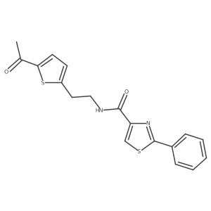 N-(2-(5-acetylthiophen-2-yl)ethyl)-2-phenylthiazole-4-carboxamide Structure