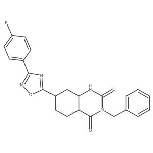 3-Benzyl-7-[3-(4-fluorophenyl)-1,2,4-oxadiazol-5-yl]-1,2,3,4-tetrahydroquinazoline-2,4-dione Structure