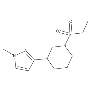 1-(ethylsulfonyl)-3-(1-methyl-1H-pyrazol-3-yl)piperidine结构式