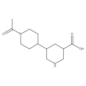 5-(4-Acetylpiperazin-1-yl)piperidine-3-carboxylic acid Structure