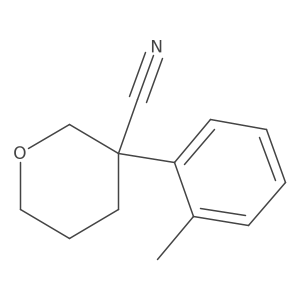 3-(2-Methylphenyl)oxane-3-carbonitrile结构式