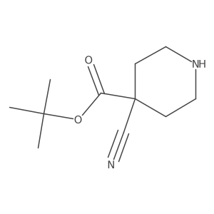 Tert-butyl 4-cyanopiperidine-4-carboxylate结构式