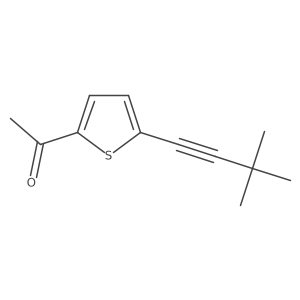 1-[5-(3,3-Dimethylbut-1-yn-1-yl)thiophen-2-yl]ethan-1-one结构式