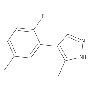 4-(2-fluoro-5-methylphenyl)-3-methyl-1H-pyrazole结构式