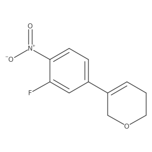 5-(3-fluoro-4-nitrophenyl)-3,6-dihydro-2H-pyran结构式