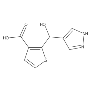 2-[hydroxy(1H-pyrazol-4-yl)methyl]thiophene-3-carboxylic acid结构式