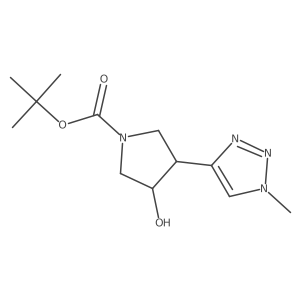tert-butyl 3-hydroxy-4-(1-methyl-1H-1,2,3-triazol-4-yl)pyrrolidine-1-carboxylate Structure