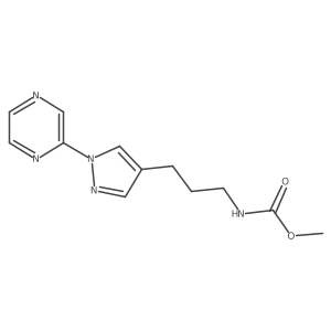 methyl N-{3-[1-(pyrazin-2-yl)-1H-pyrazol-4-yl]propyl}carbamate Structure