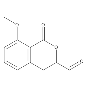 8-methoxy-1-oxo-3,4-dihydro-1H-2-benzopyran-3-carbaldehyde Structure