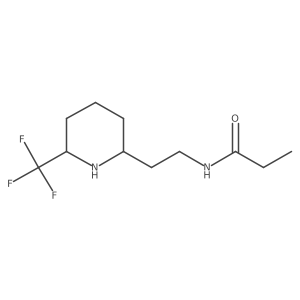 N-{2-[6-(trifluoromethyl)piperidin-2-yl]ethyl}propanamide Structure