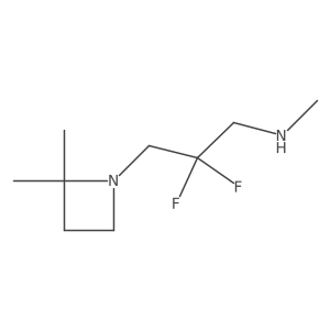 [3-(2,2-Dimethylazetidin-1-yl)-2,2-difluoropropyl](methyl)amine结构式