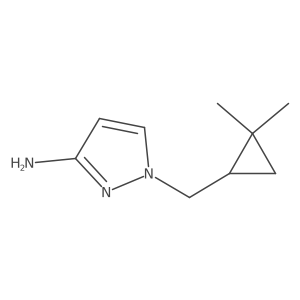 1-[(2,2-dimethylcyclopropyl)methyl]-1H-pyrazol-3-amine结构式