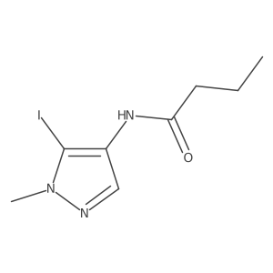 N-(5-iodo-1-methyl-1H-pyrazol-4-yl)butanamide Structure