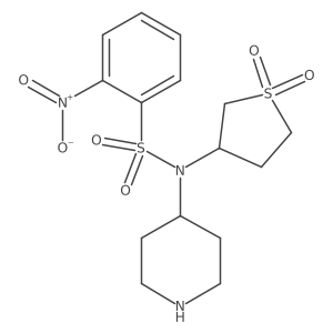 N-(1,1-dioxo-1lambda6-thiolan-3-yl)-2-nitro-N-(piperidin-4-yl)benzene-1-sulfonamide Structure