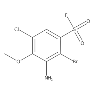 3-Amino-2-bromo-5-chloro-4-methoxybenzene-1-sulfonyl fluoride Structure
