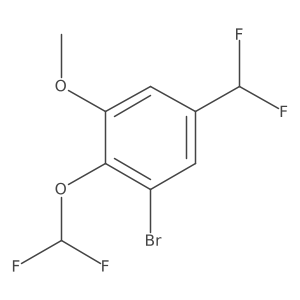 1-Bromo-2-(difluoromethoxy)-5-(difluoromethyl)-3-methoxybenzene Structure