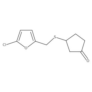 3-{[(5-Chlorofuran-2-yl)methyl]sulfanyl}cyclopentan-1-one Structure