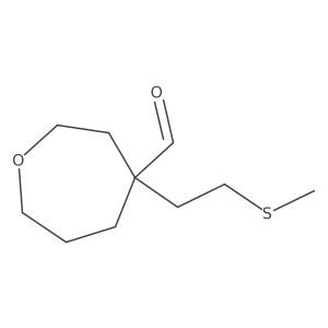 4-[2-(Methylsulfanyl)ethyl]oxepane-4-carbaldehyde Structure