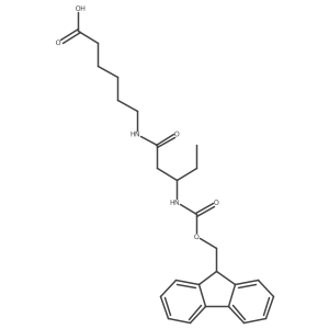 6-[3-({[(9H-fluoren-9-yl)methoxy]carbonyl}amino)pentanamido]hexanoic acid结构式