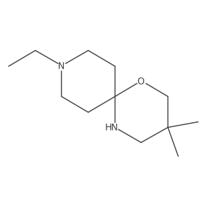 9-Ethyl-3,3-dimethyl-1-oxa-5,9-diazaspiro[5.5]undecane结构式