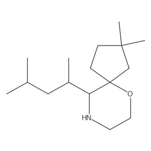 2,2-Dimethyl-10-(4-methylpentan-2-yl)-6-oxa-9-azaspiro[4.5]decane Structure