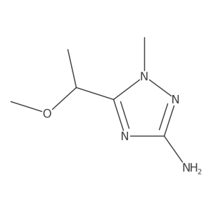 5-(1-methoxyethyl)-1-methyl-1H-1,2,4-triazol-3-amine结构式