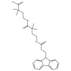 4-[4-({[(9H-fluoren-9-yl)methoxy]carbonyl}amino)-2,2-dimethylbutanamido]-2,2-dimethylbutanoic acid结构式