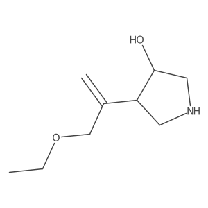 4-(3-Ethoxyprop-1-en-2-yl)pyrrolidin-3-ol Structure