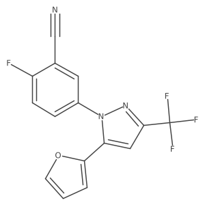 1-(4-Fluoro-3-cyanophenyl)-3-trifluoromethyl-5-(2-furyl)pyrazole结构式