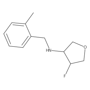 4-fluoro-N-[(2-methylphenyl)methyl]oxolan-3-amine Structure